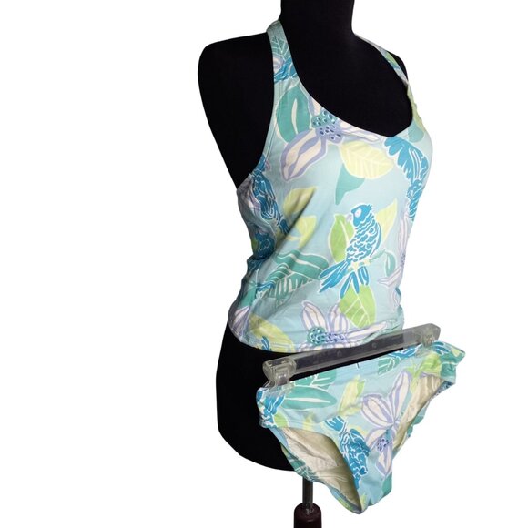 Lilly Pulitzer Size 6 Swimsuit Womens Halter Neck Tankini Tropical Parrot Print - Picture 4 of 8